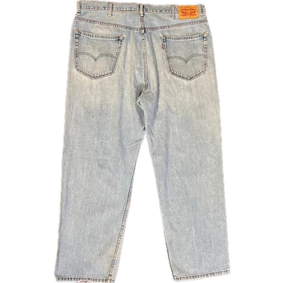 Men's Levi's 550 Vintage 2015 relaxed straight leg, light wash 100% Cotton SZ 40 - Picture 4 of 7